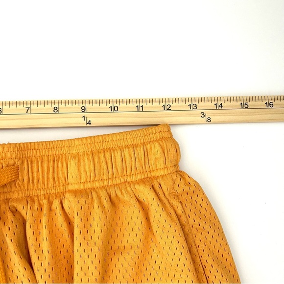 Inaka Power Shorts Patch Logo Athletic Lined Drawstring Mango Yellow Size Medium - Picture 9 of 11
